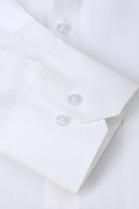 White Self Texture Formal Autograph Shirt - Image 3