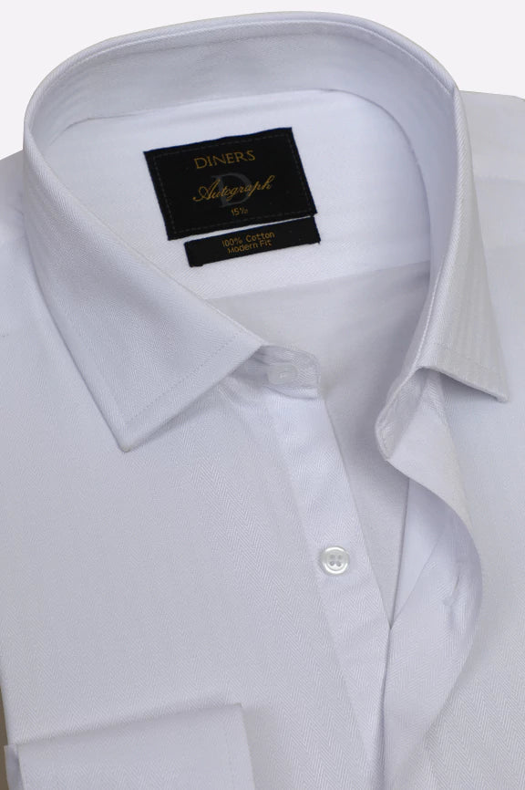 White Dobby Formal Autograph Shirt - Image 2