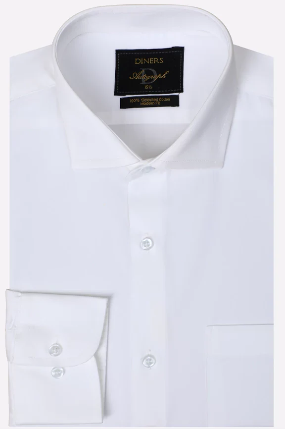 White Dobby Self Formal Autograph Shirt