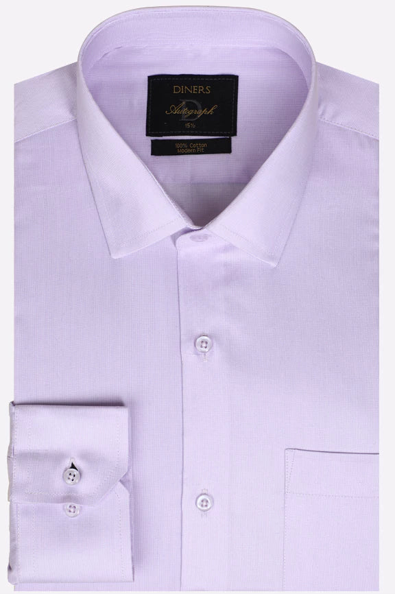 Purple Self Textured Formal Autograph Shirt