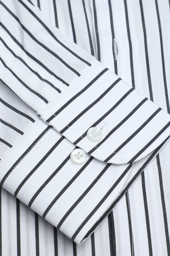 White Pinstripes Formal Autograph Shirt - Image 3