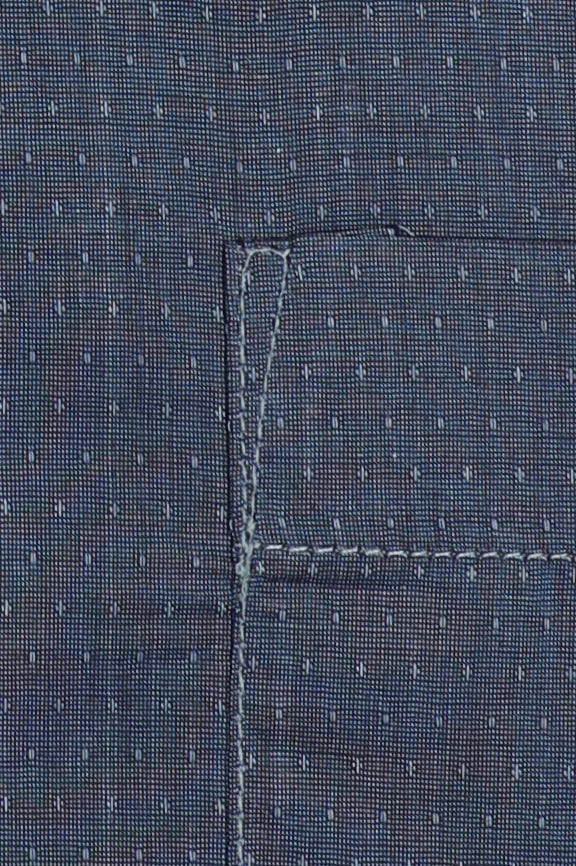 Dark Blue Self Formal Autograph Shirt - Image 4