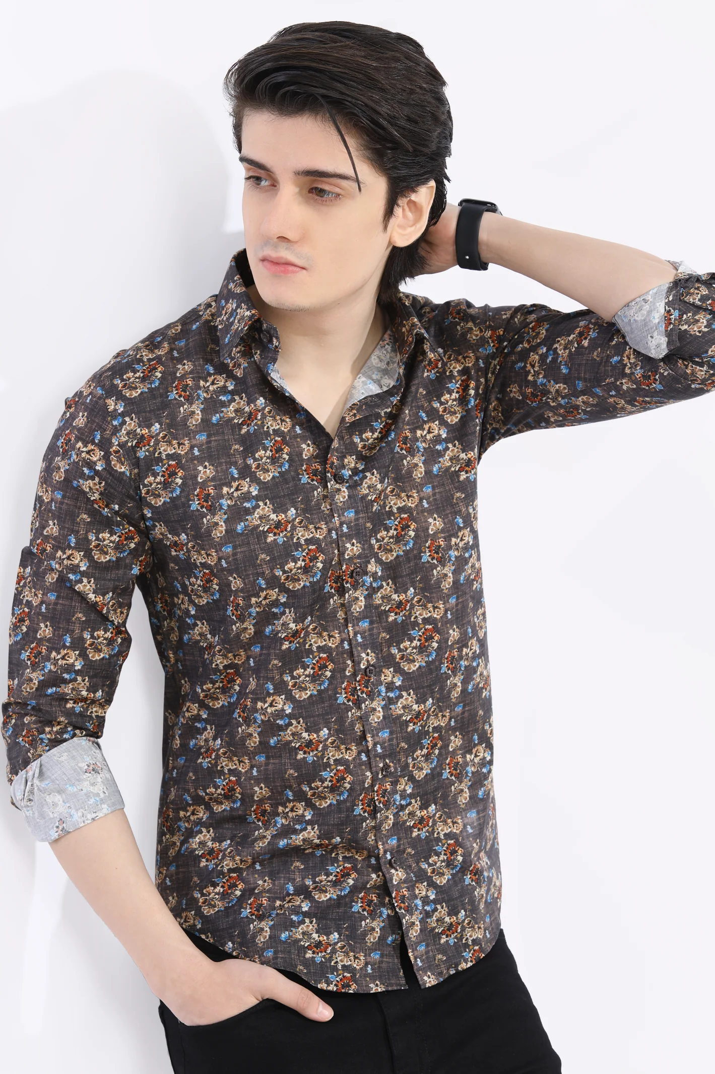 Multicolor Floral Printed Casual Milano Shirt - Image 3