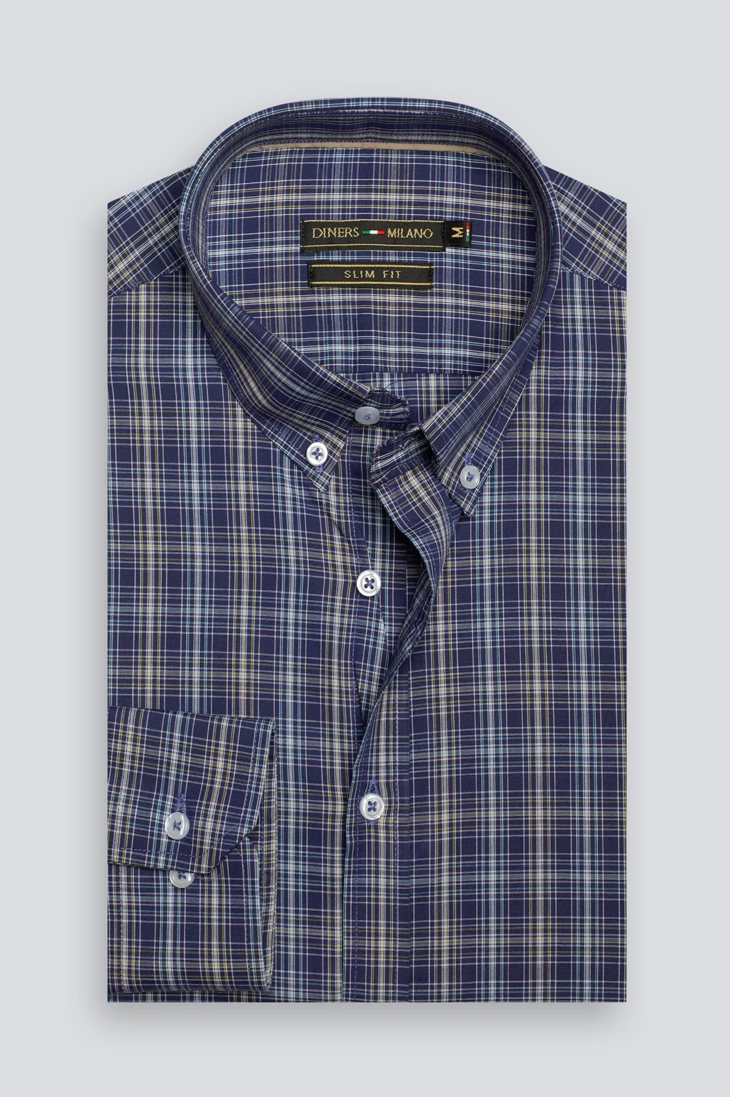 Blue Glen Plaid Check Casual Shirt - Image 4