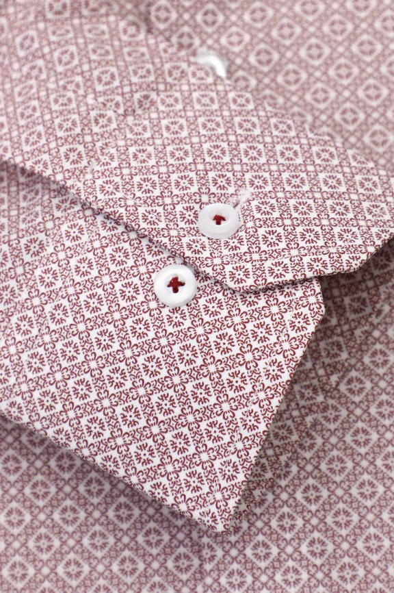 Maroon Printed Casual Shirt - Image 4