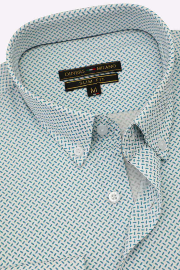 Aqua Printed Casual Shirt - Image 2