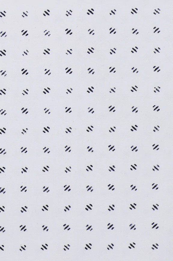 White Print Pattern Casual Shirt - Image 3
