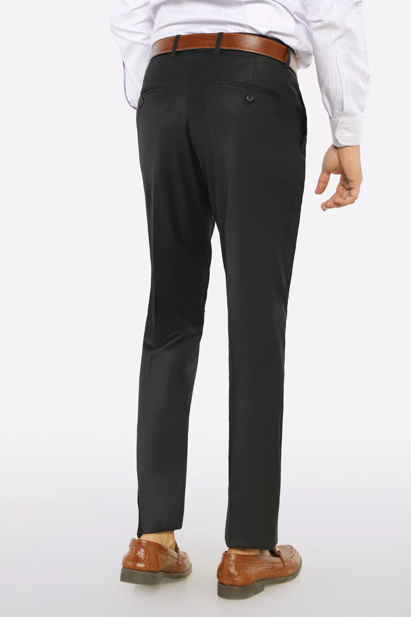 Black Regular Fit Formal Trouser - Image 3