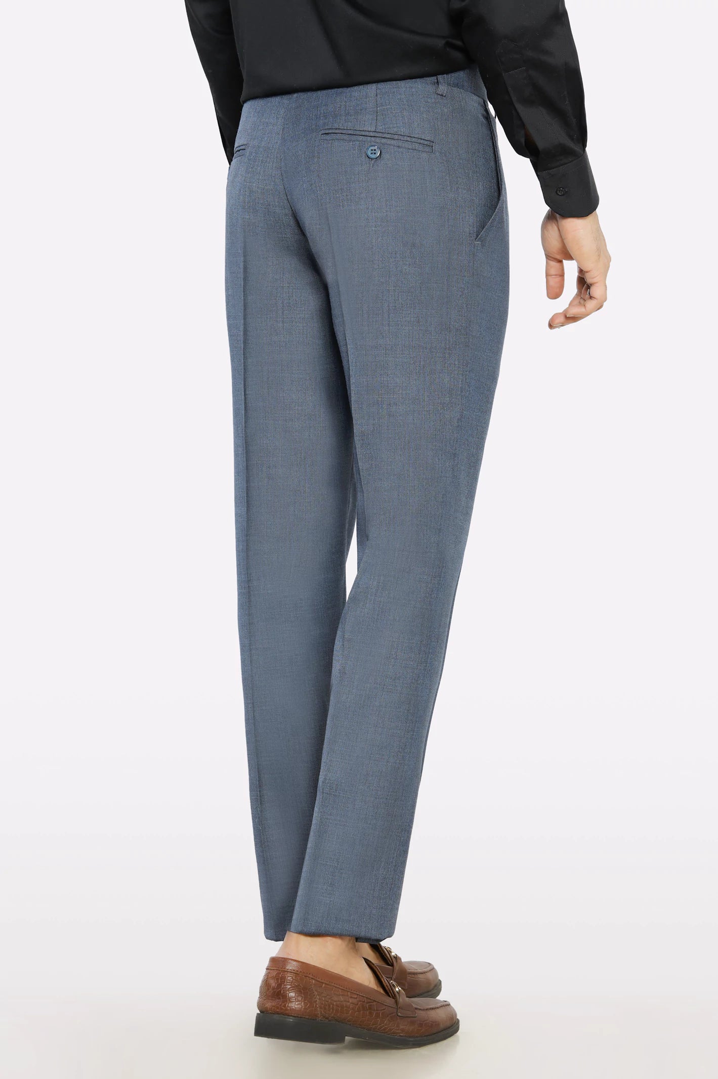 Blue Smart Fit Formal Trouser - Image 3