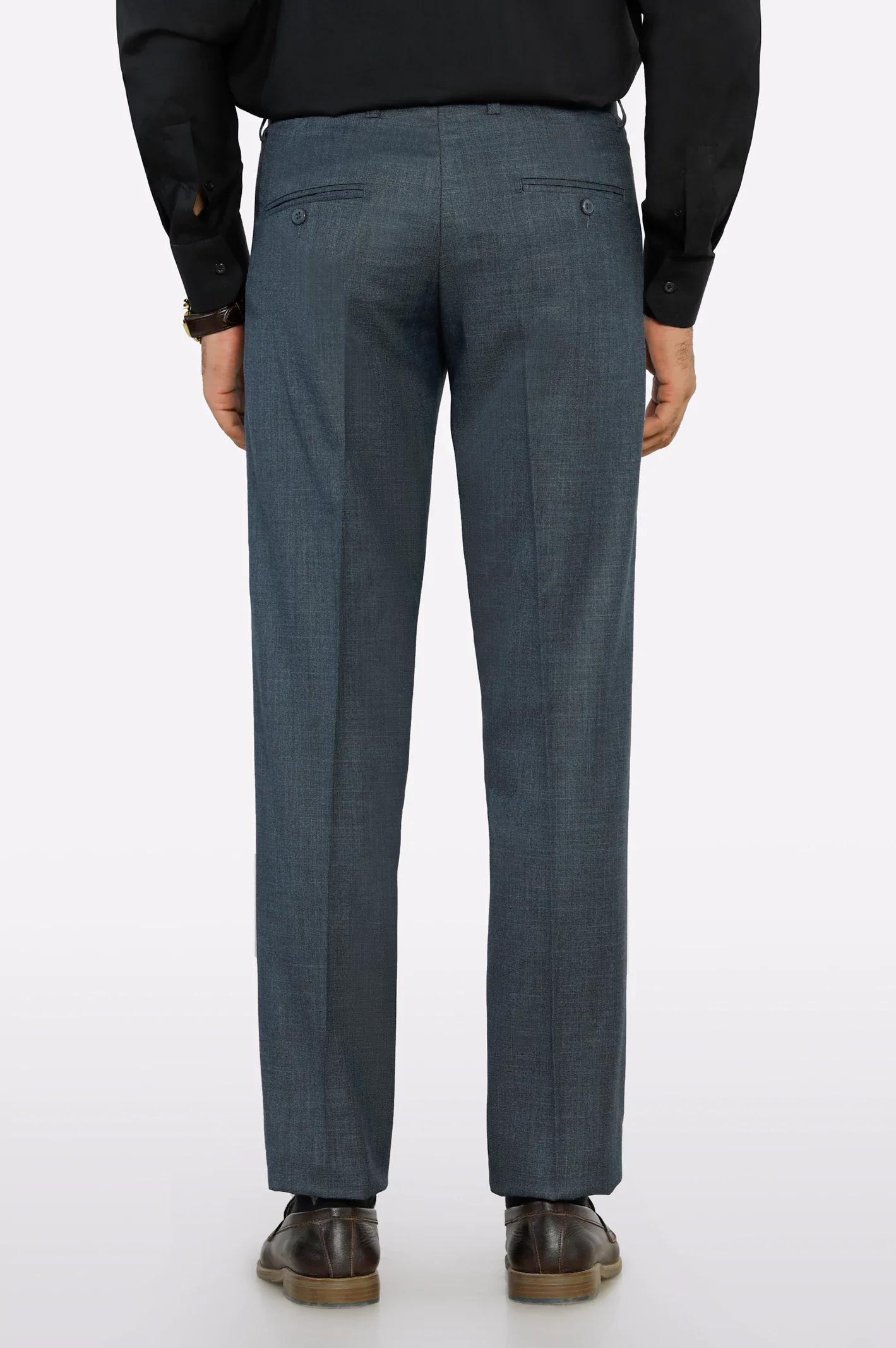 Navy Blue Smart Fit Formal Trouser - Image 3