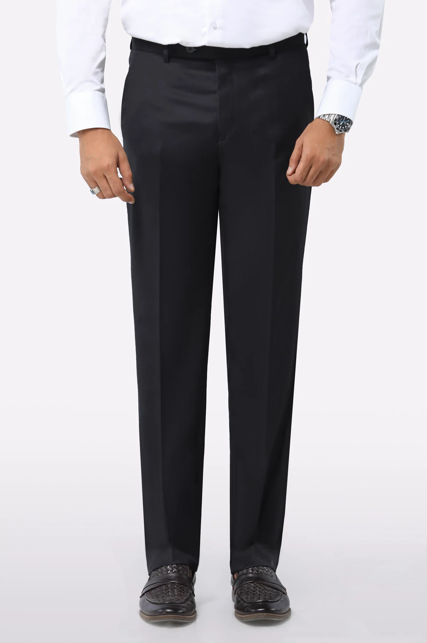 Black Regular Fit Formal Trouser