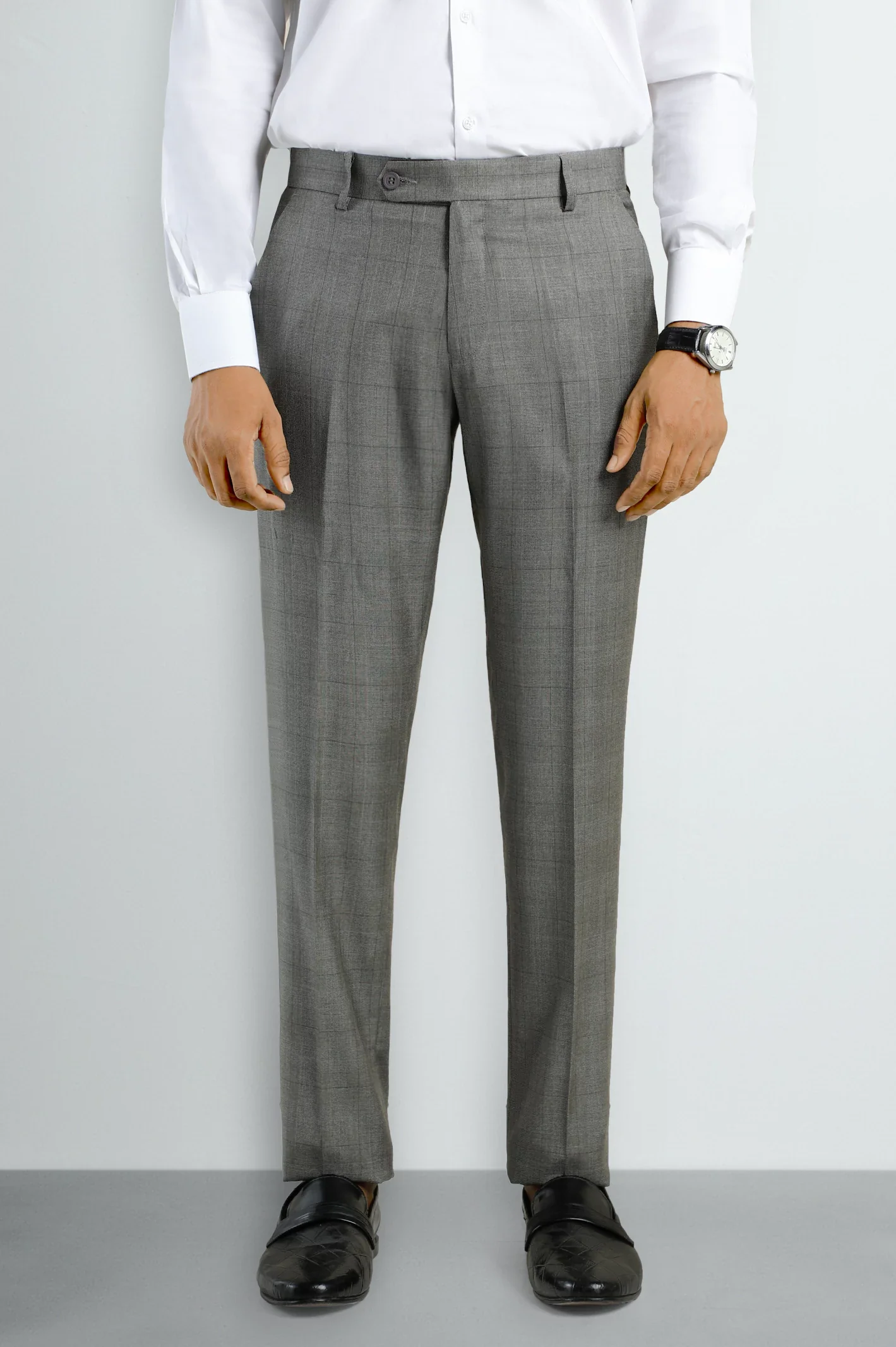 Beige Slim Fit Formal Trouser