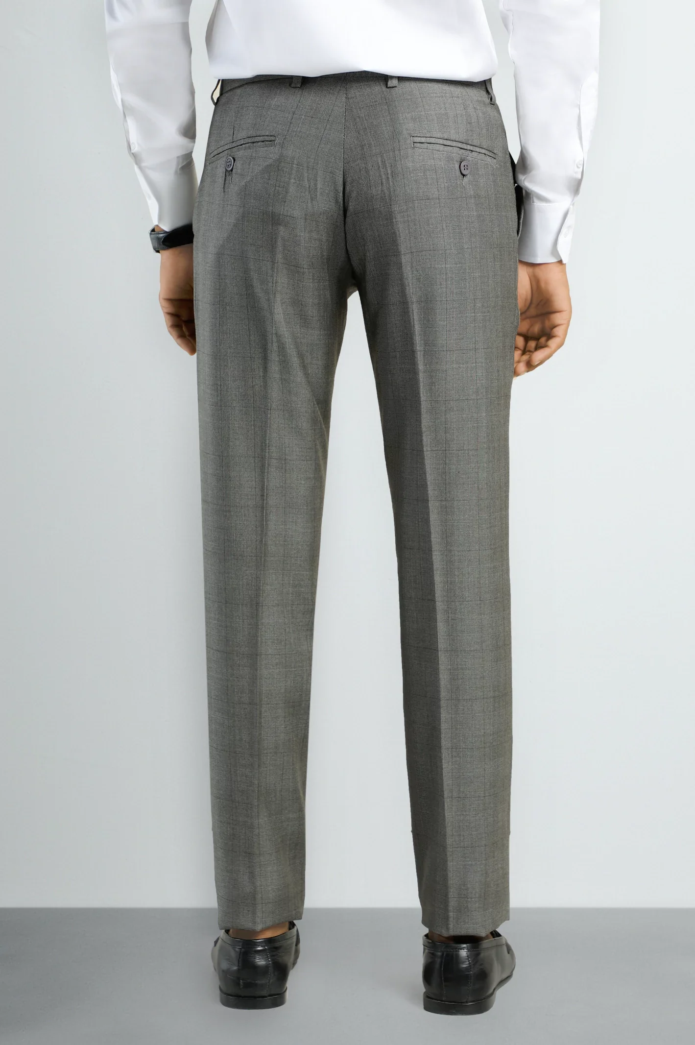 Beige Slim Fit Formal Trouser - Image 3