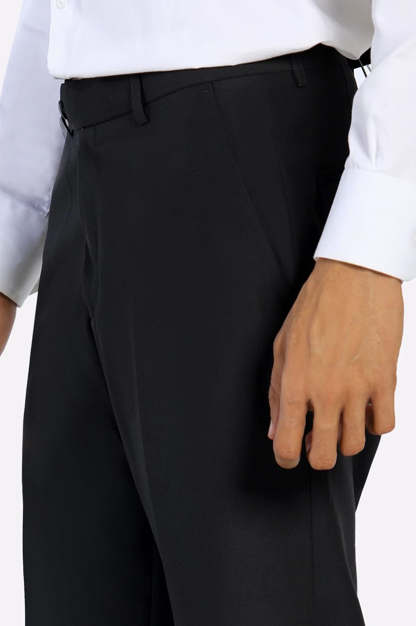 Black Regular Fit Formal Trouser - Image 2