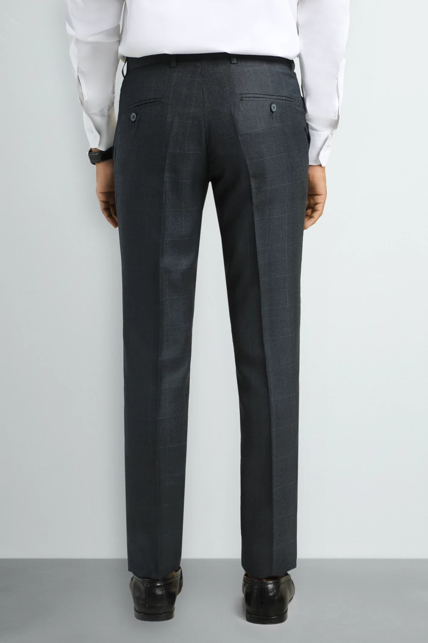 Dark Grey Slim Fit Formal Trouser - Image 3