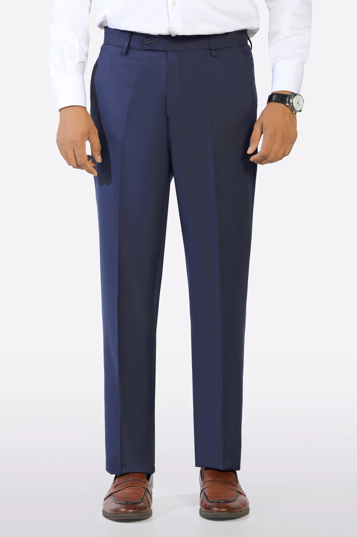 Navy Regular Fit Formal Trouser