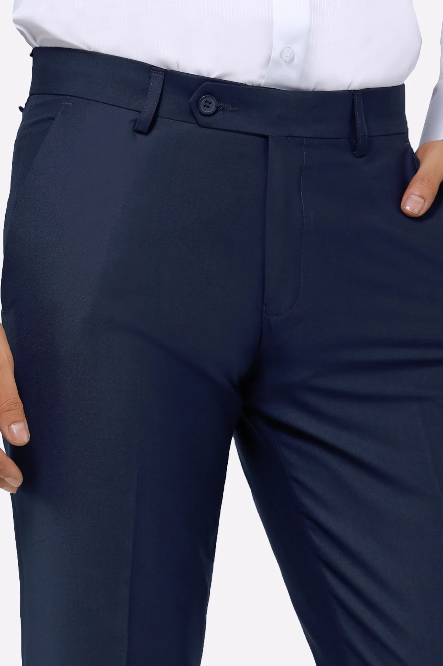 Navy Blue Smart Fit Formal Trouser - Image 2