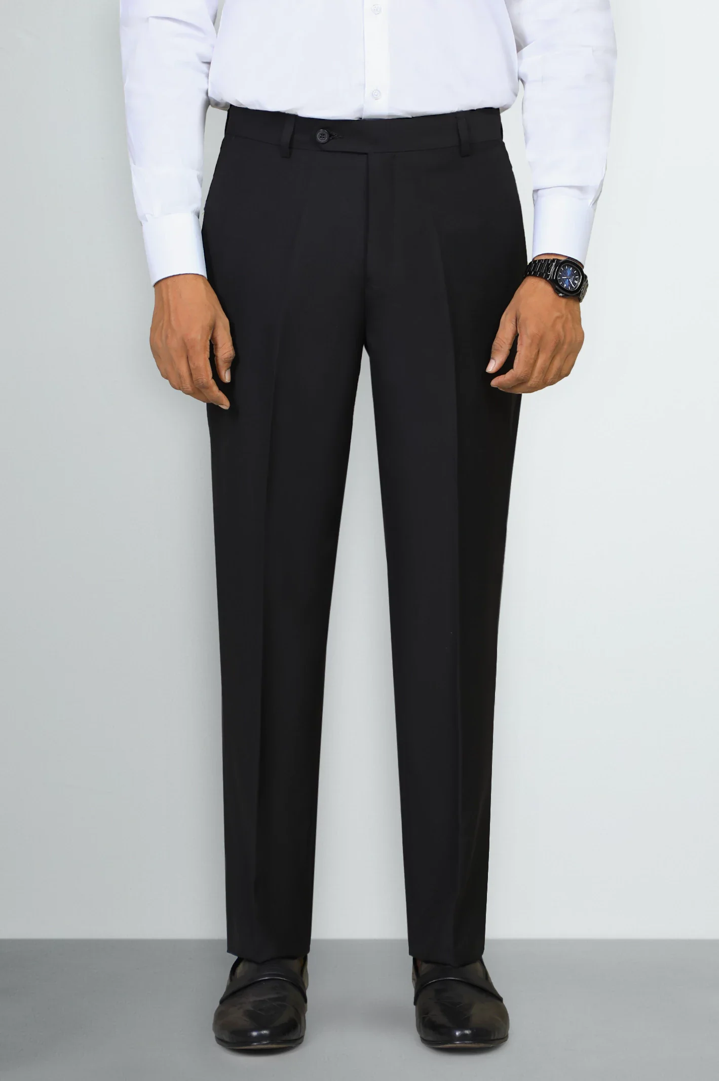 Black Regular Fit Formal Trouser