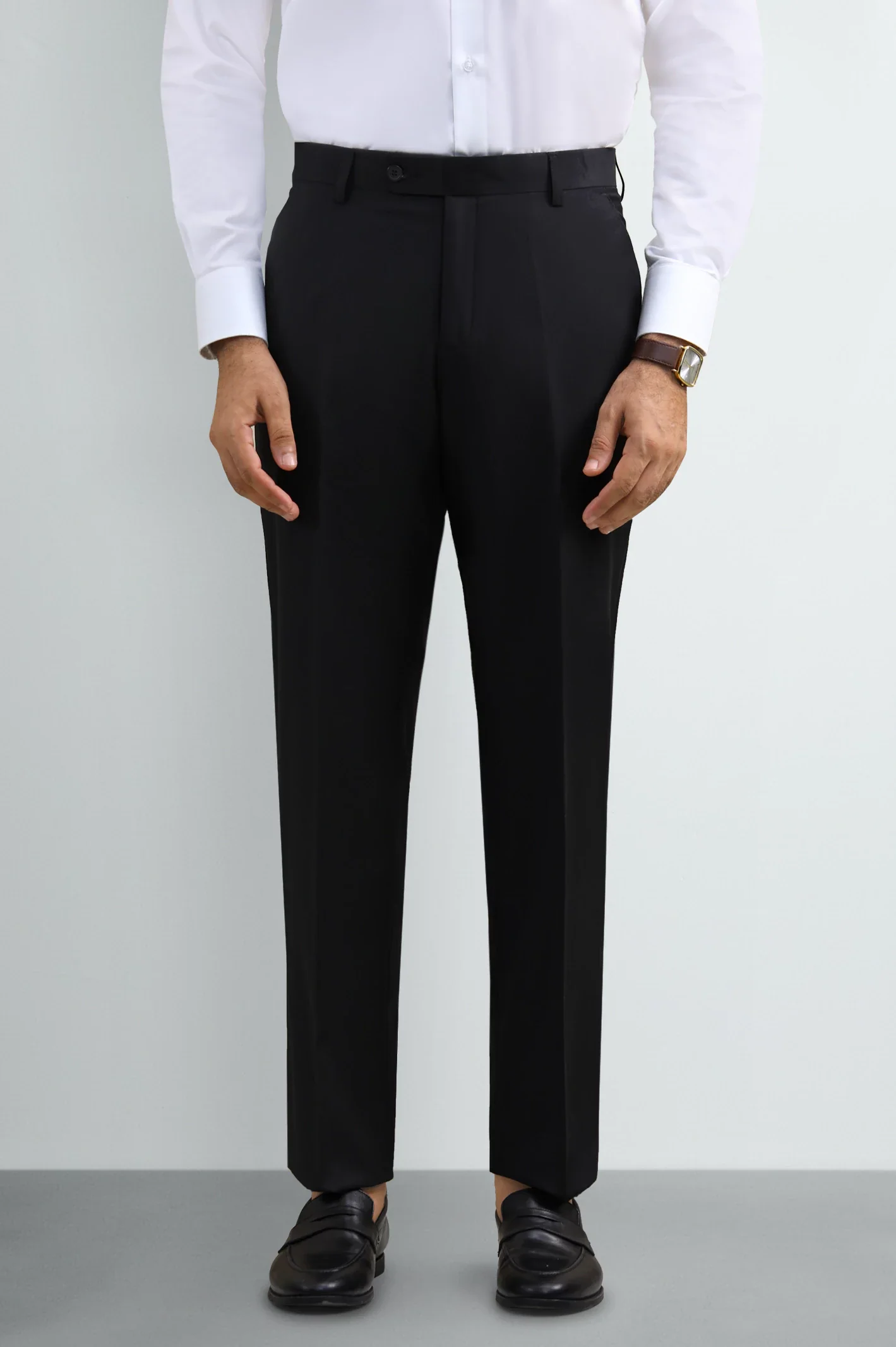 Black Regular Fit Formal Trouser