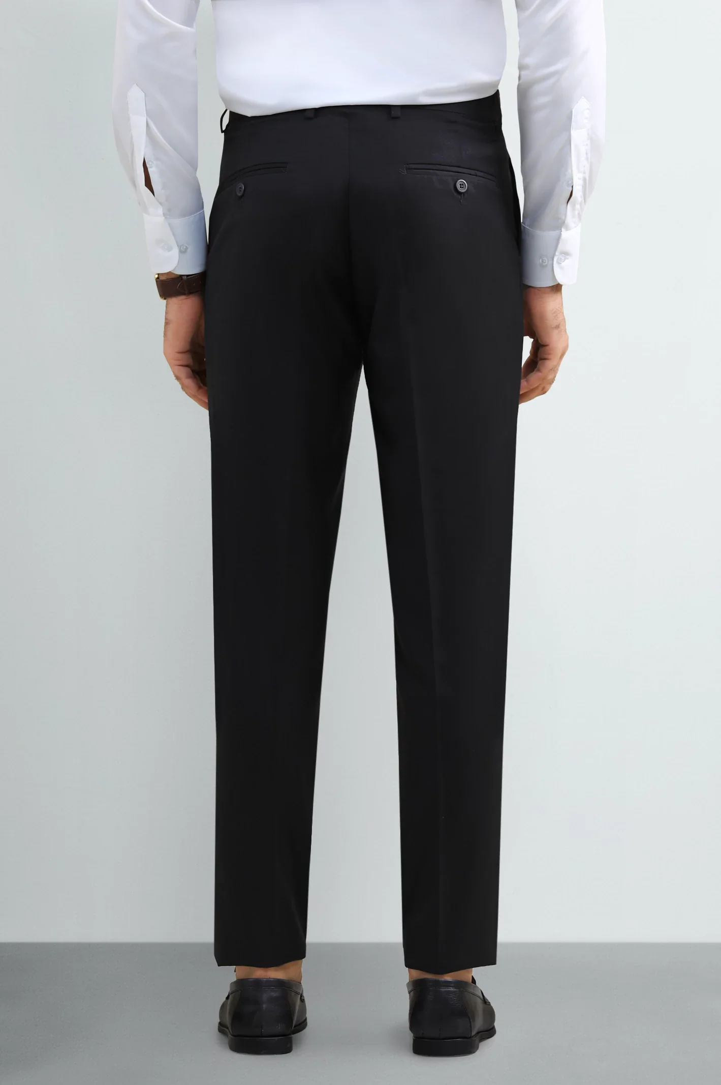Black Regular Fit Formal Trouser - Image 3