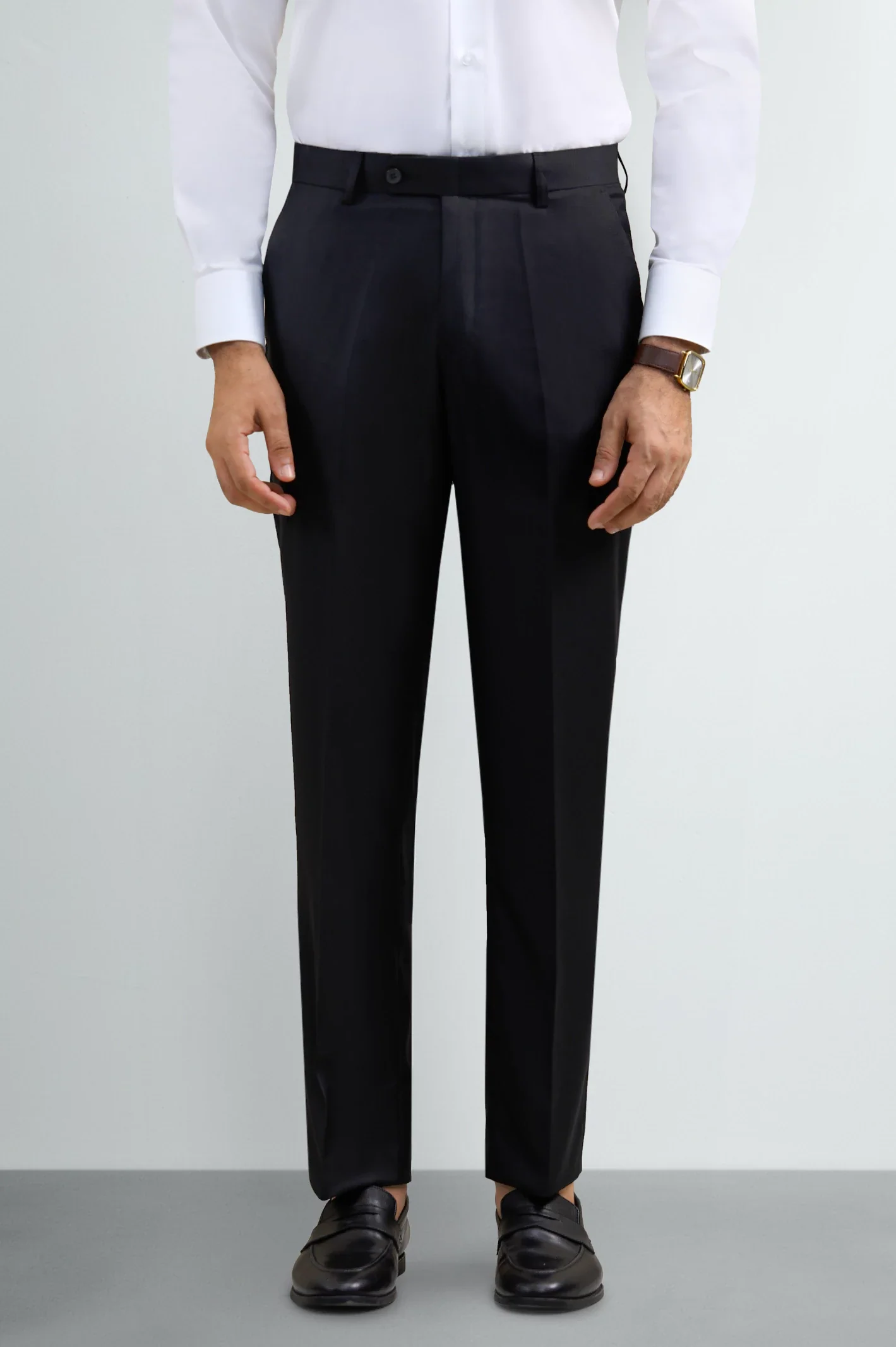 Black Regular Fit Formal Trouser