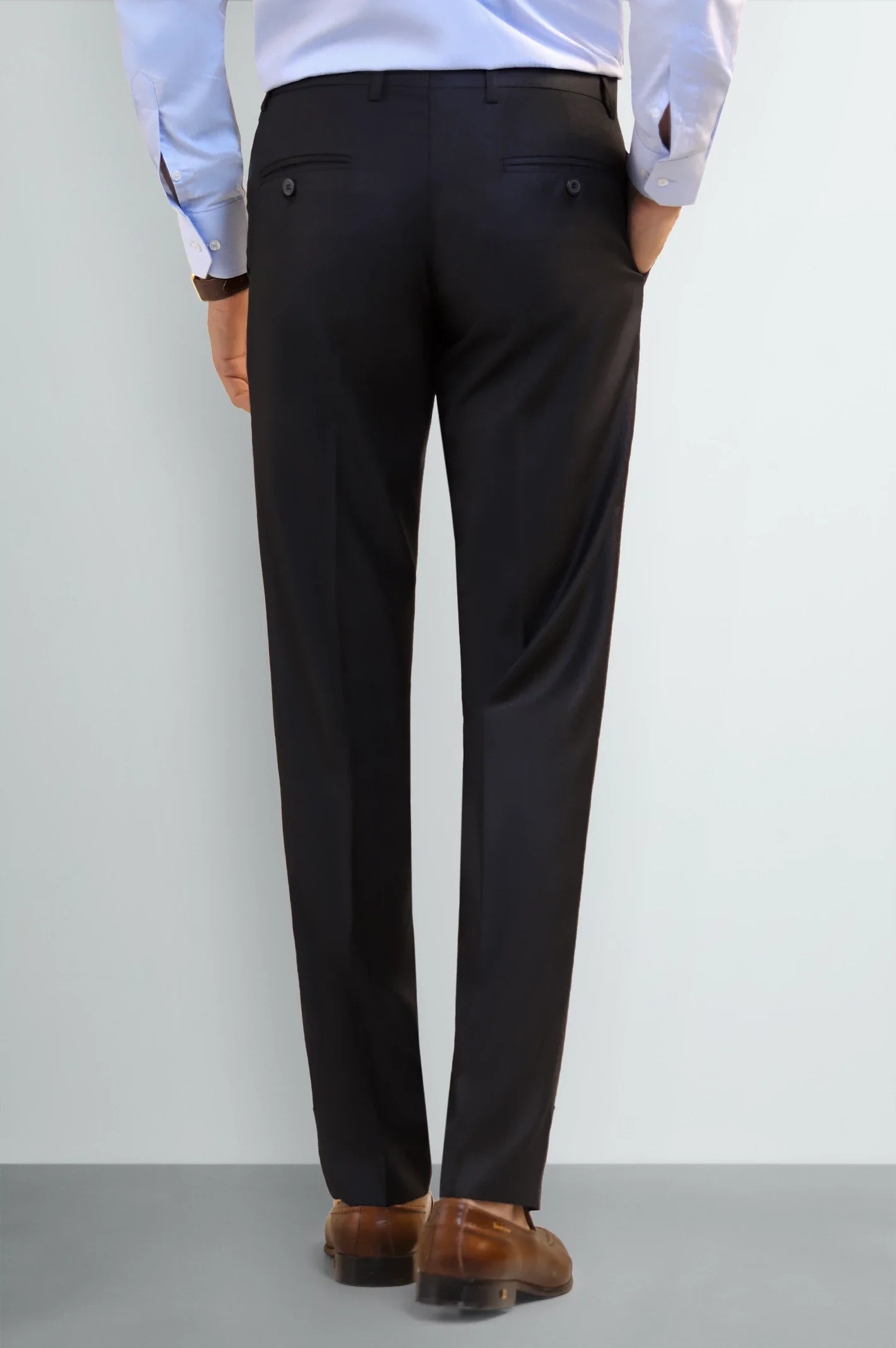 Black Regular Fit Formal Trouser - Image 3
