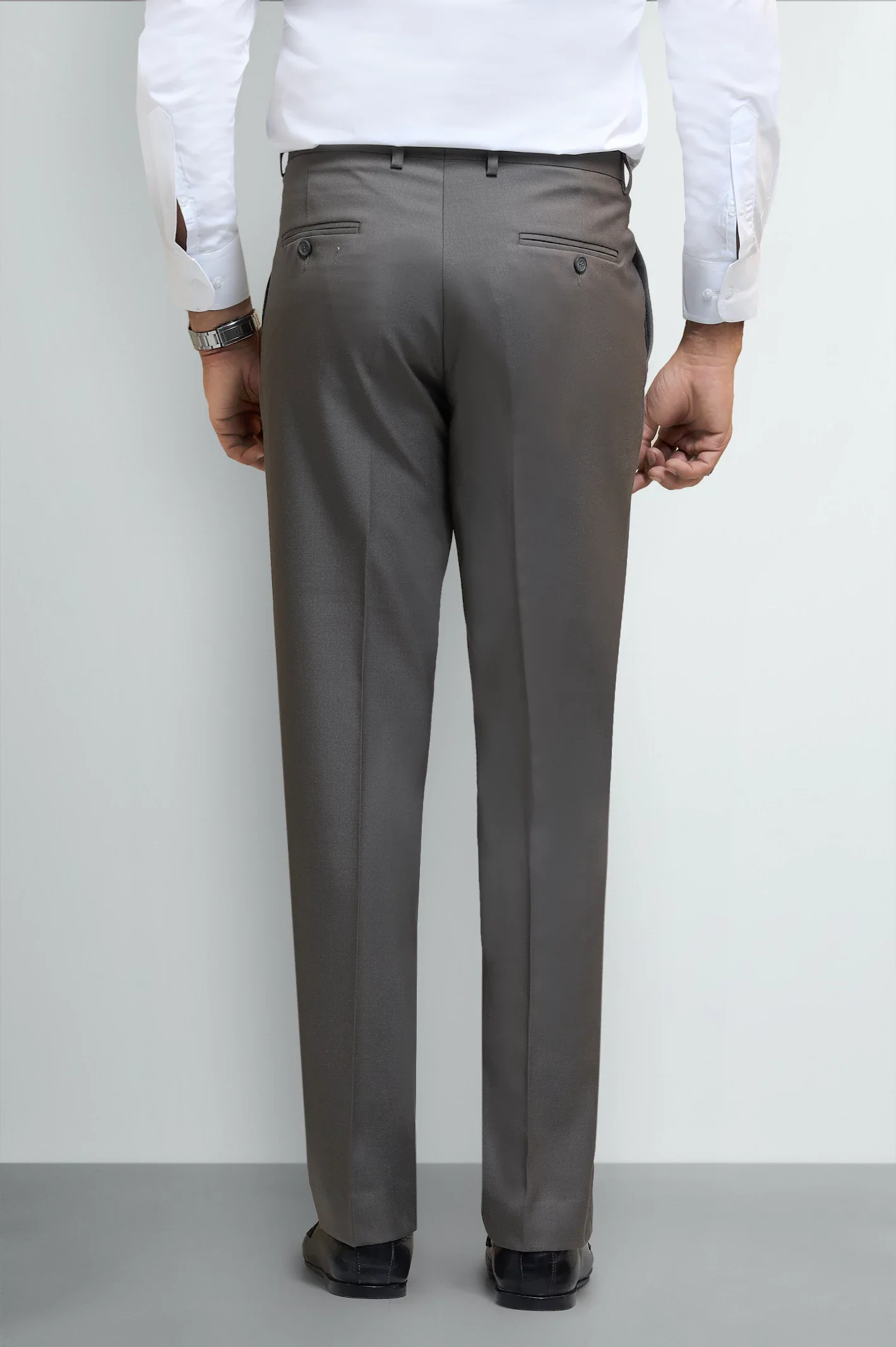 Brown Regular Fit Formal Trouser - Image 3