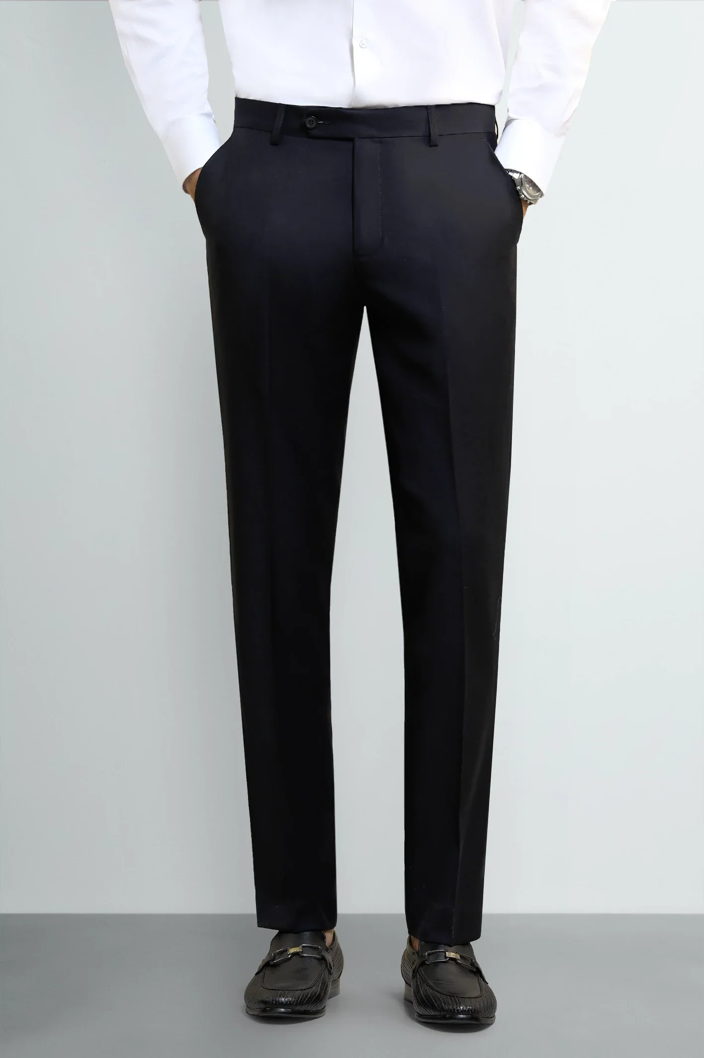 Black Regular Fit Formal Trouser