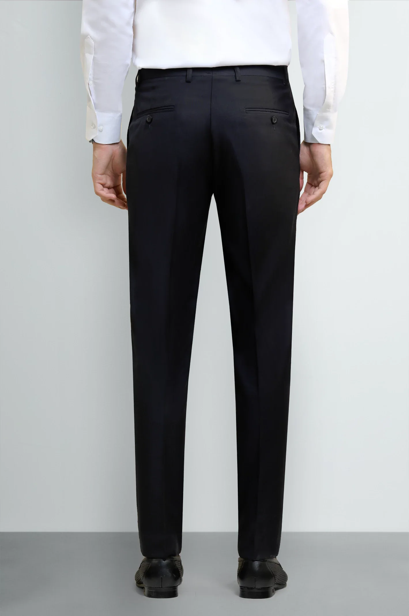 Black Regular Fit Formal Trouser - Image 3