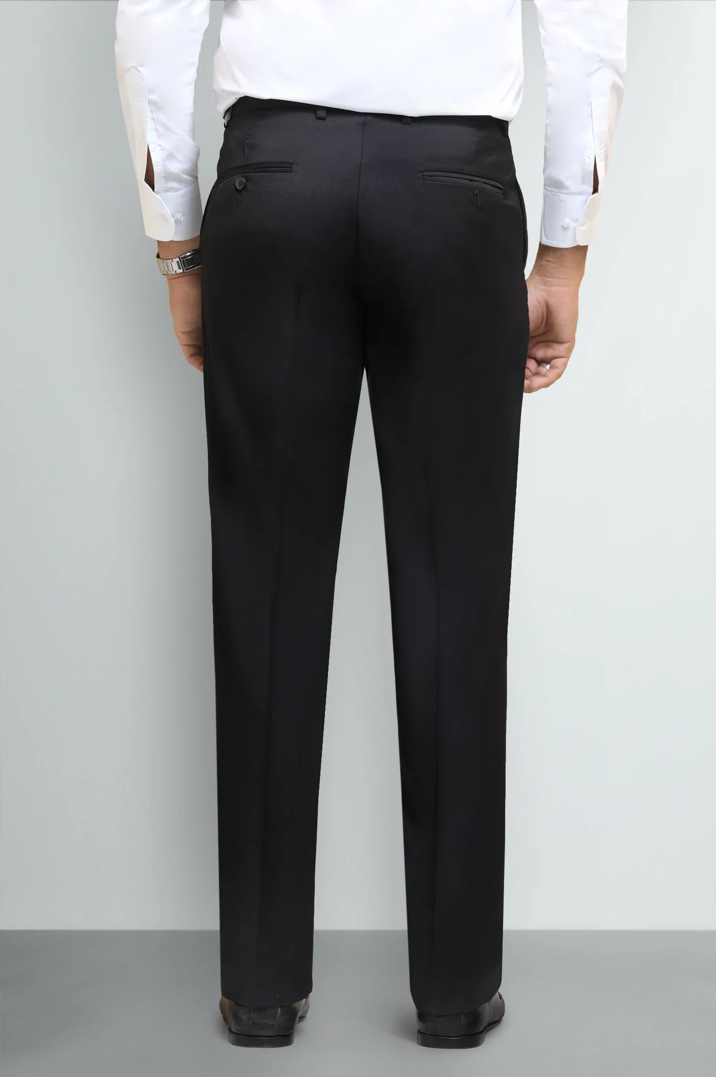 Black Regular Fit Formal Trouser - Image 3