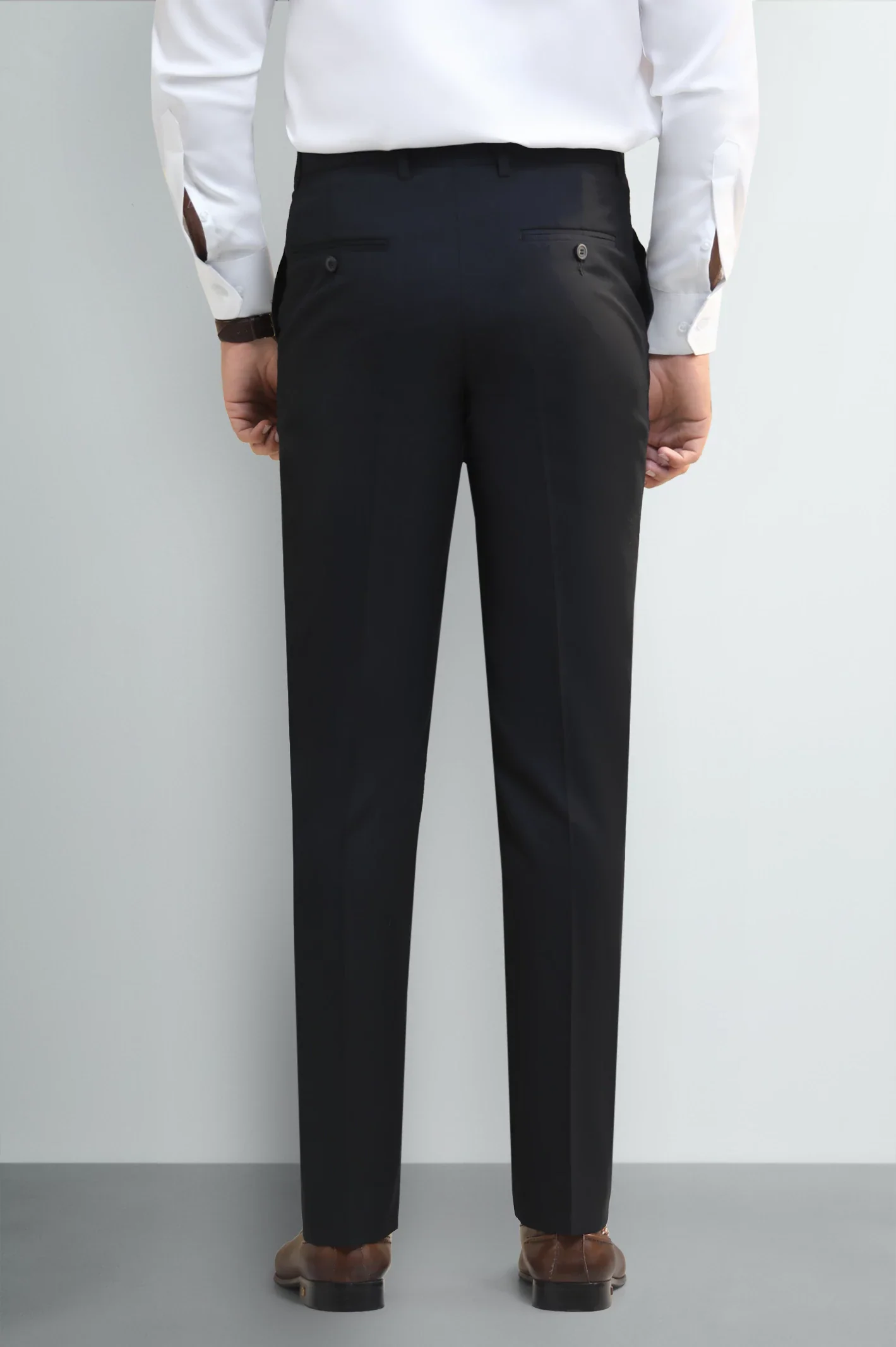 Black Regular Fit Formal Trouser - Image 3