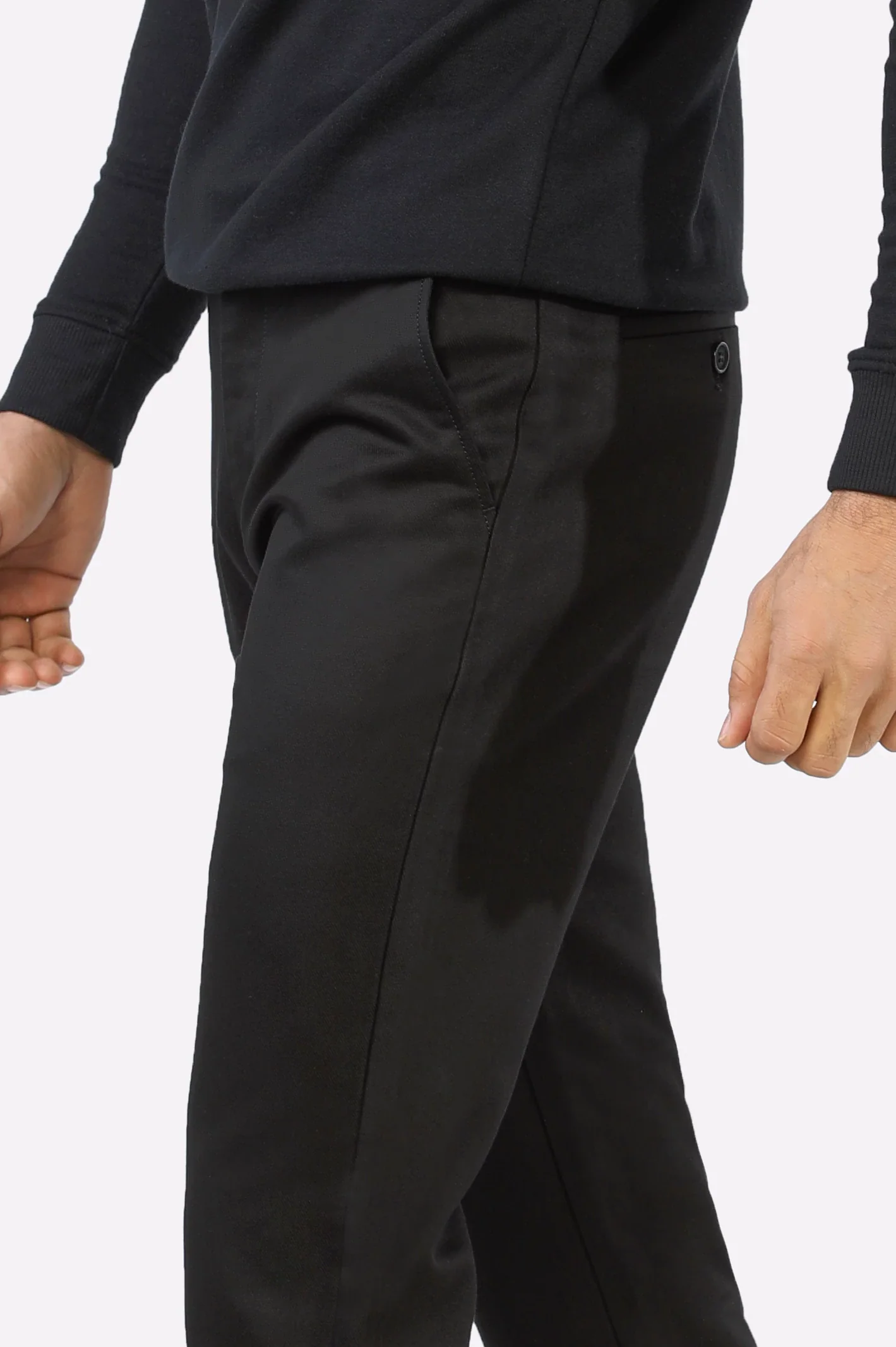 Black Smart Fit Cotton Chino - Image 2
