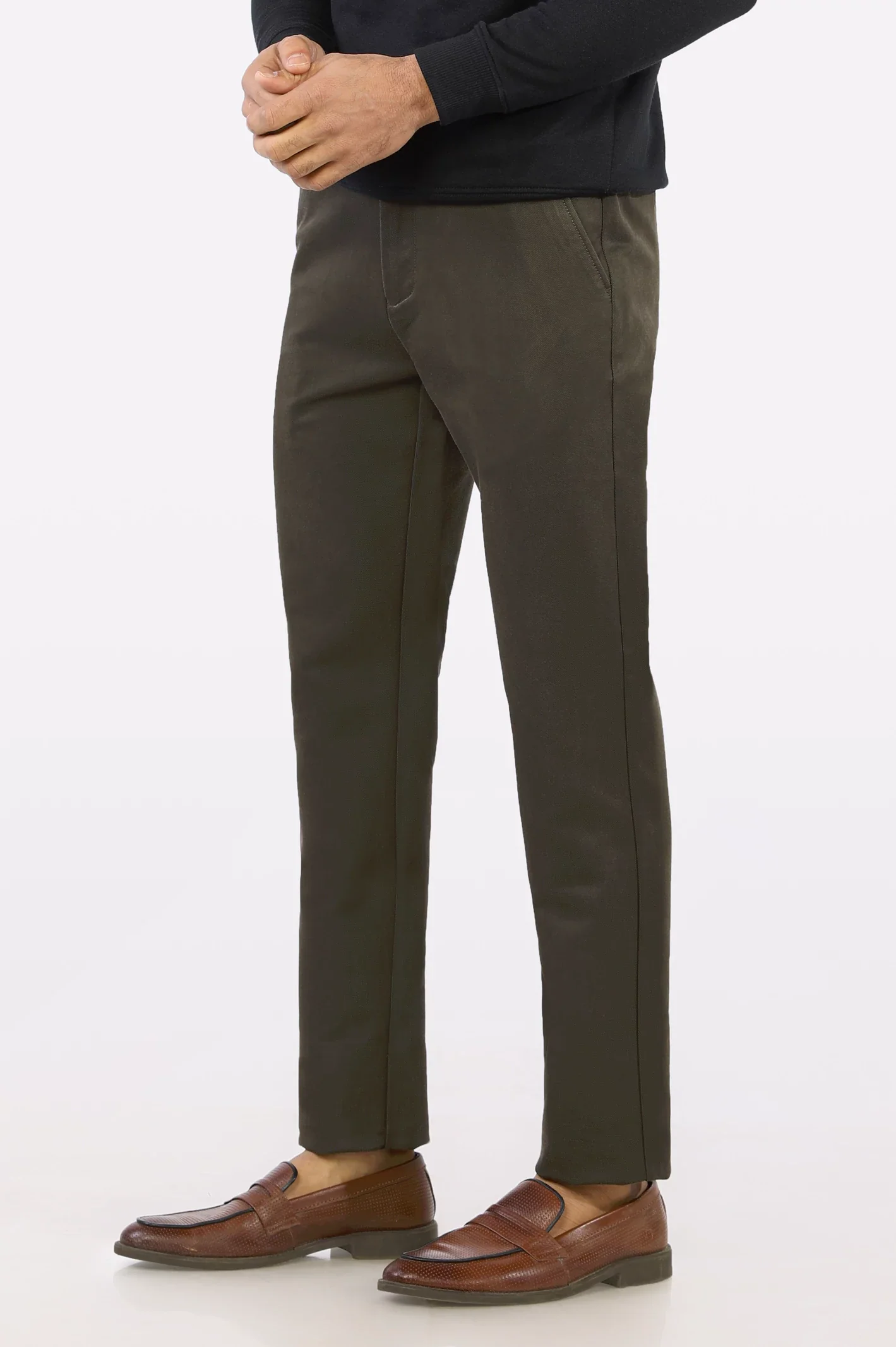 Green Smart Fit Cotton Chino - Image 3