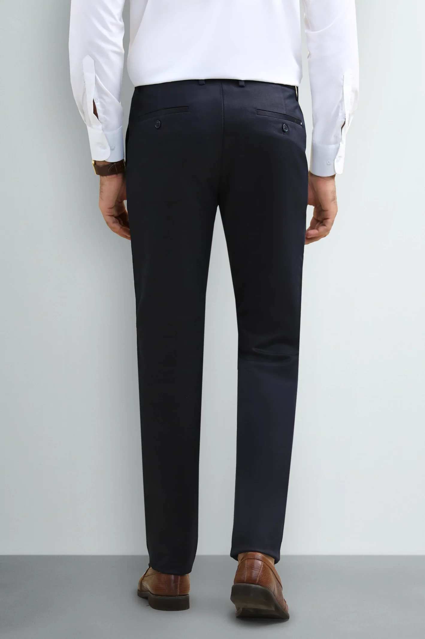Navy Blue Smart Fit Cotton Chino - Image 3