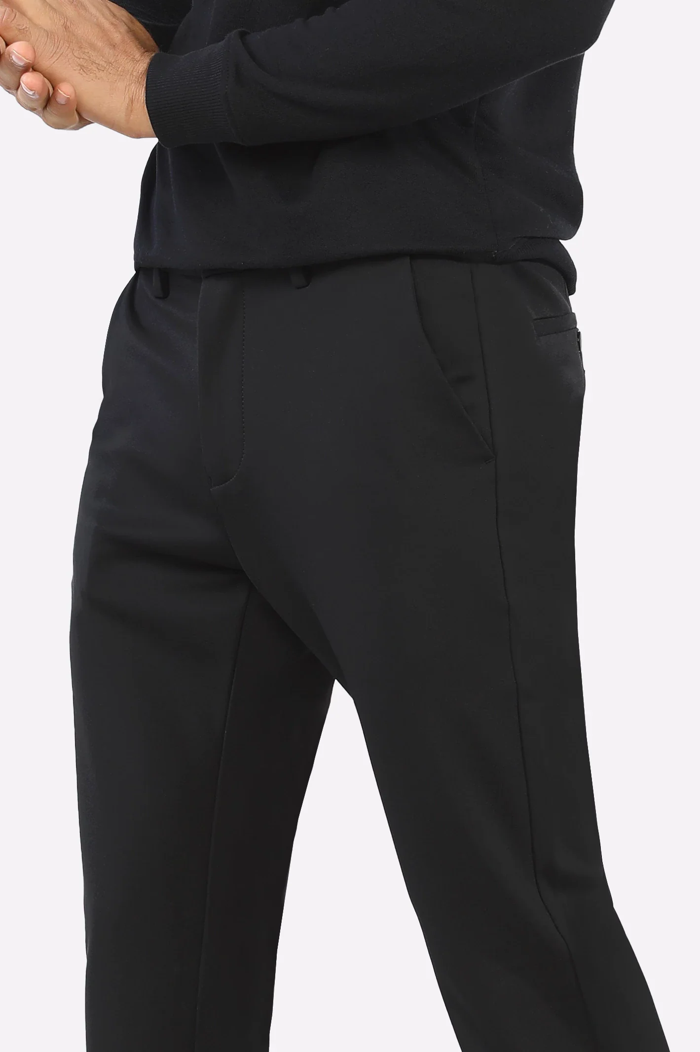 Black Smart Fit Cotton Chino - Image 2