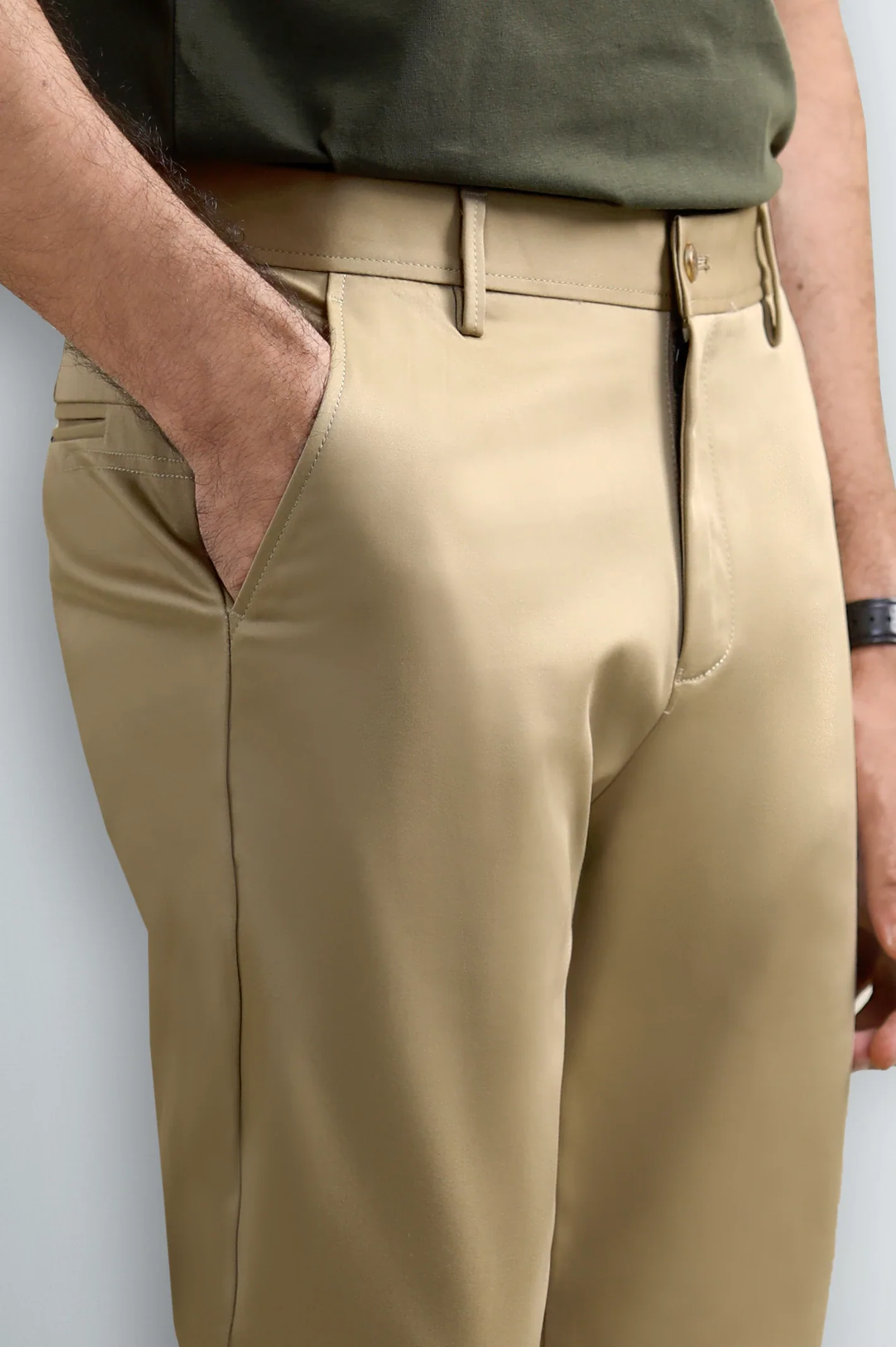 Beige Smart Fit Cotton Chino - Image 2