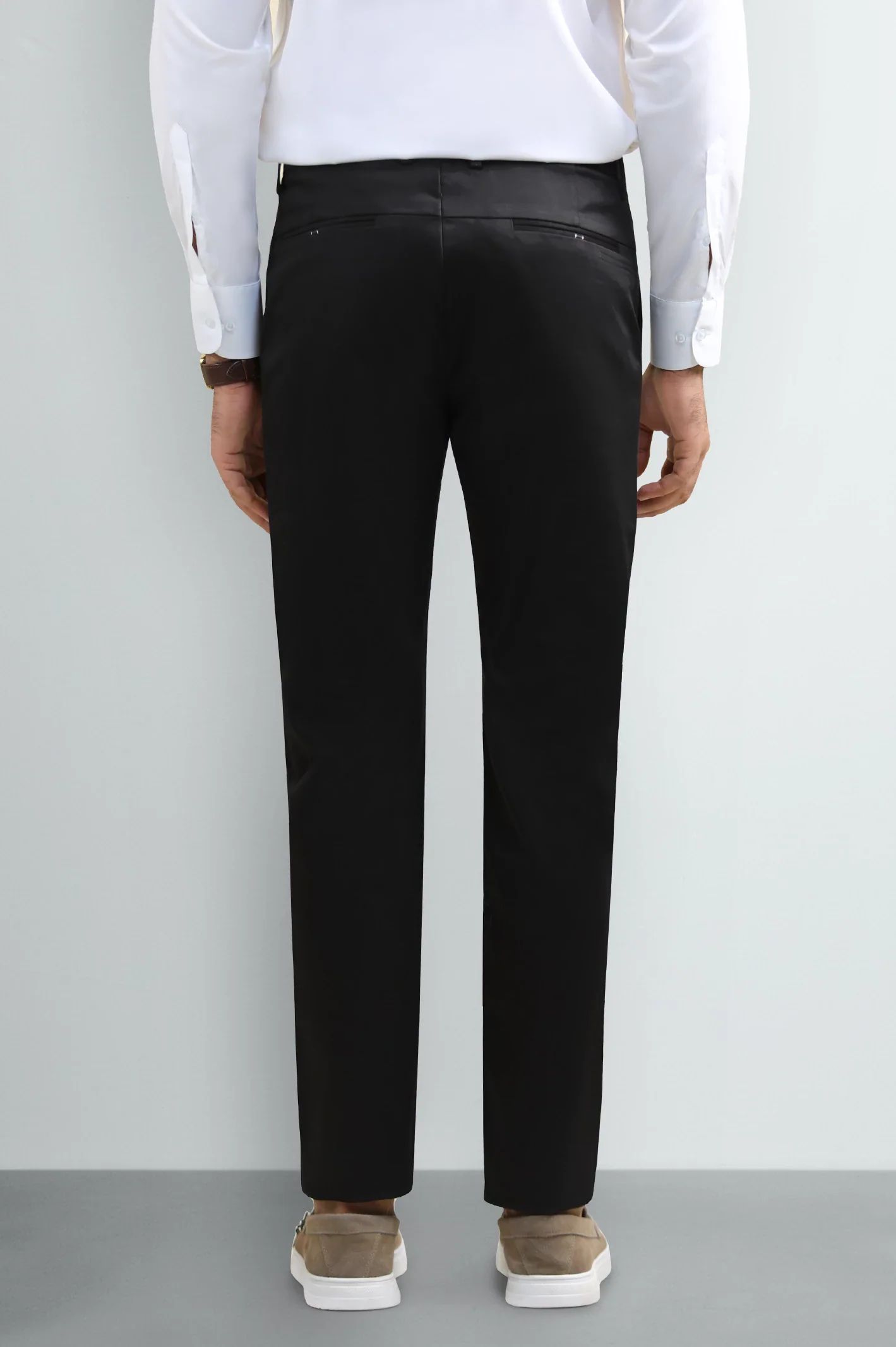 Black Smart Fit Cotton Chino - Image 3