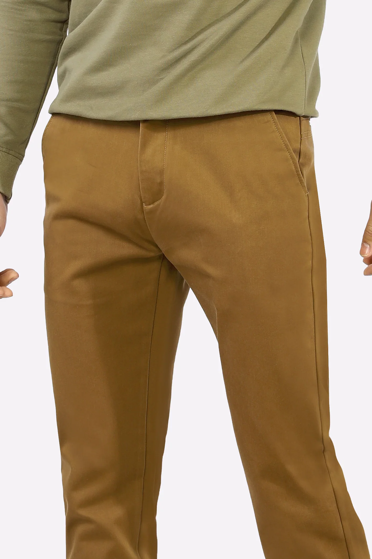 Brown Smart Fit Cotton Chino - Image 2