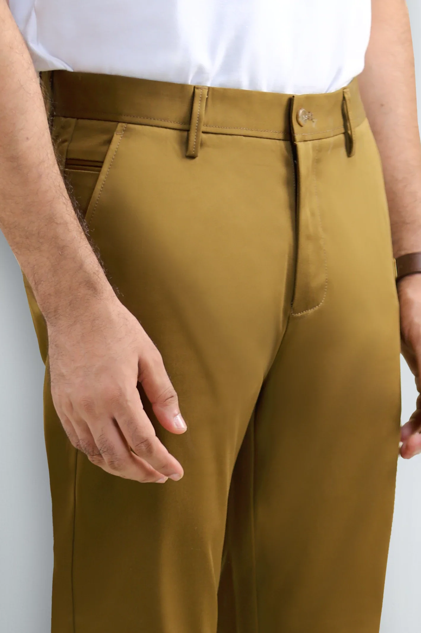 Brown Smart Fit Cotton Chino - Image 2