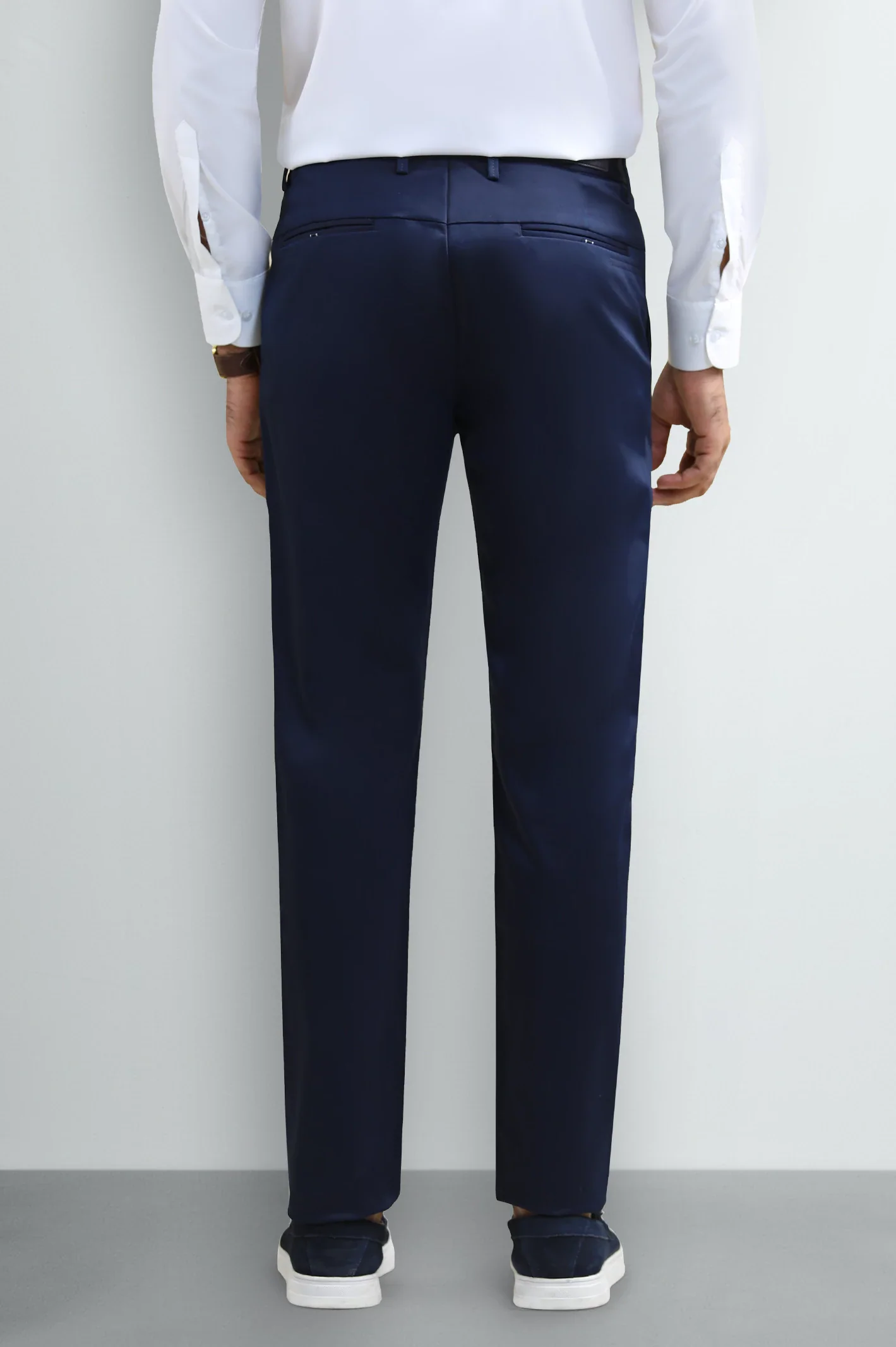 Dark Blue Smart Fit Cotton Chino - Image 3