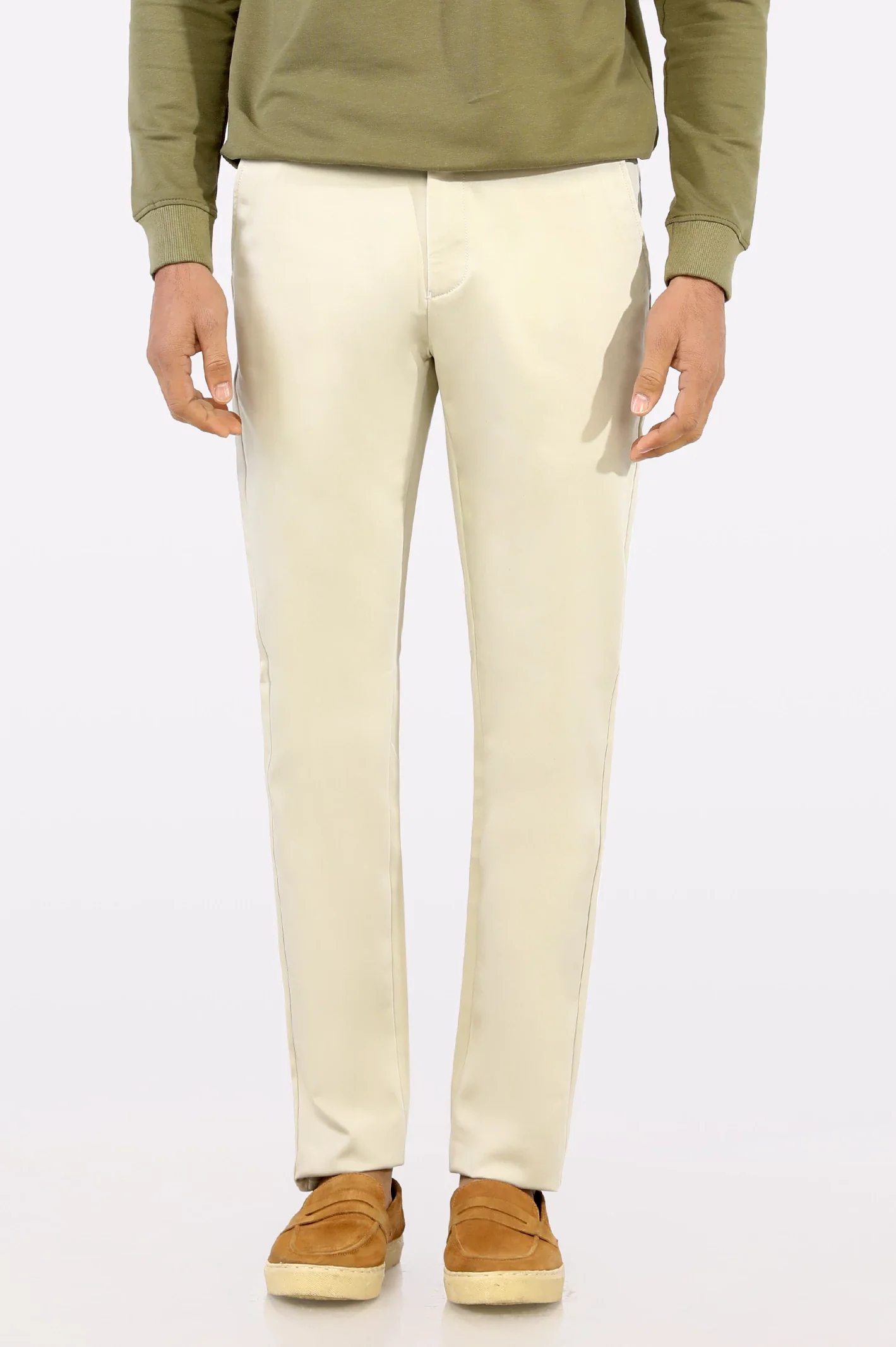 Off White Smart Fit Cotton Chino - Image 3