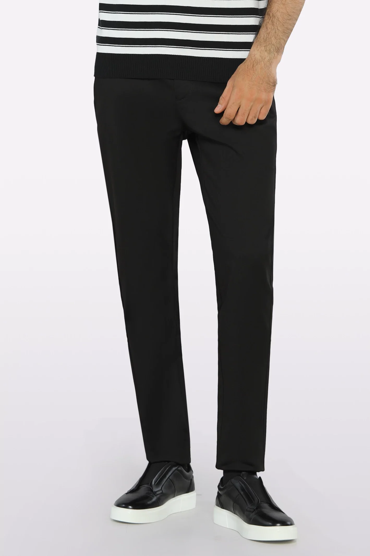 Black Smart Fit Cotton Chino