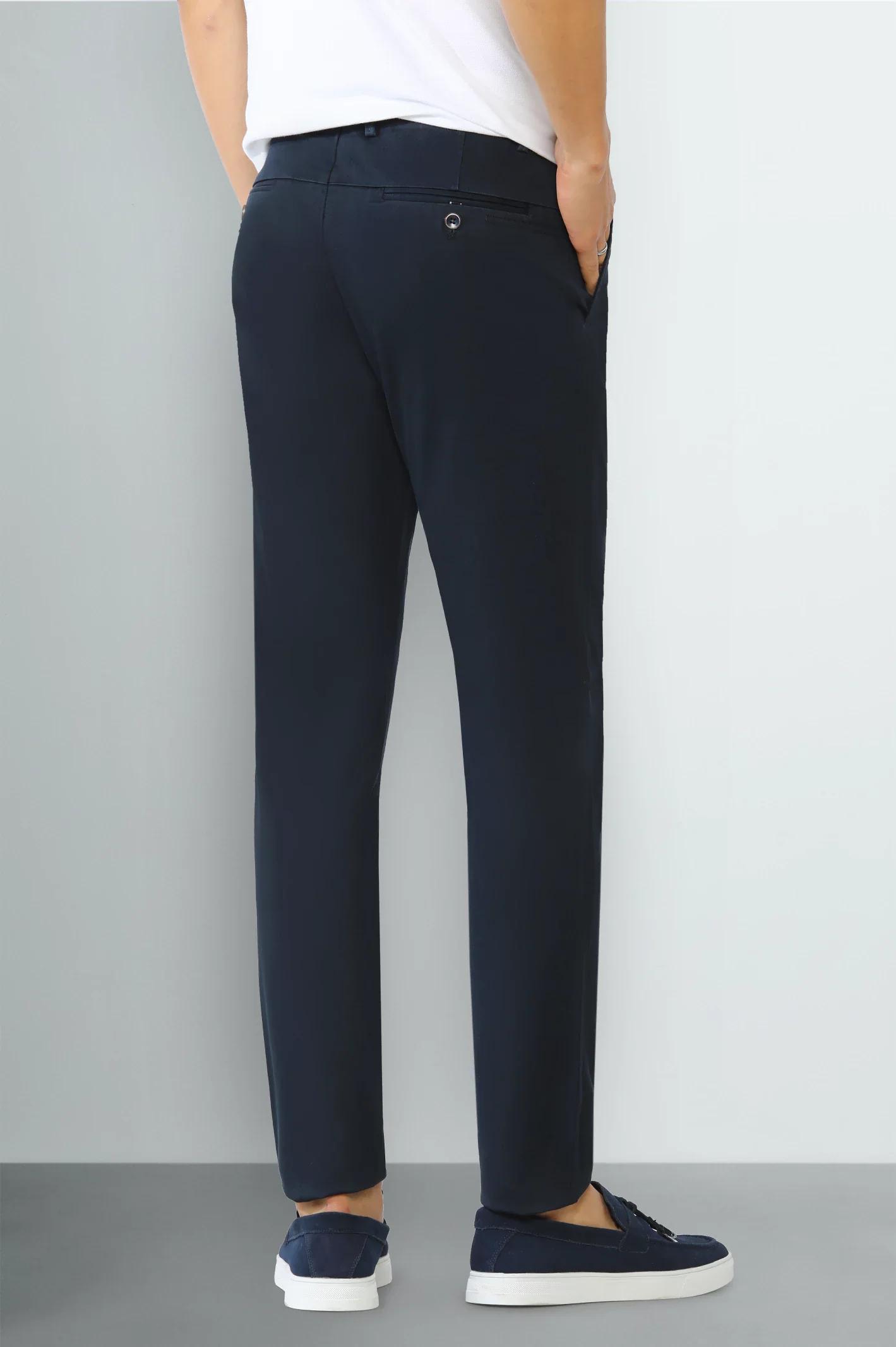 Dark Blue Smart Fit Cotton Chino - Image 3
