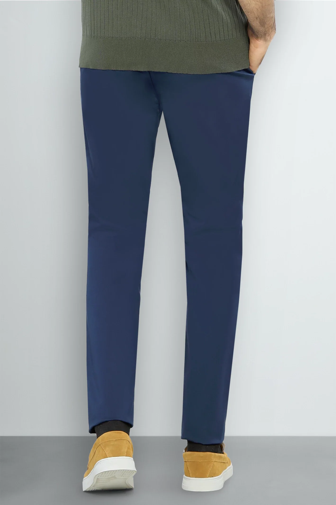 Royal Blue Smart Fit Cotton Chino - Image 3