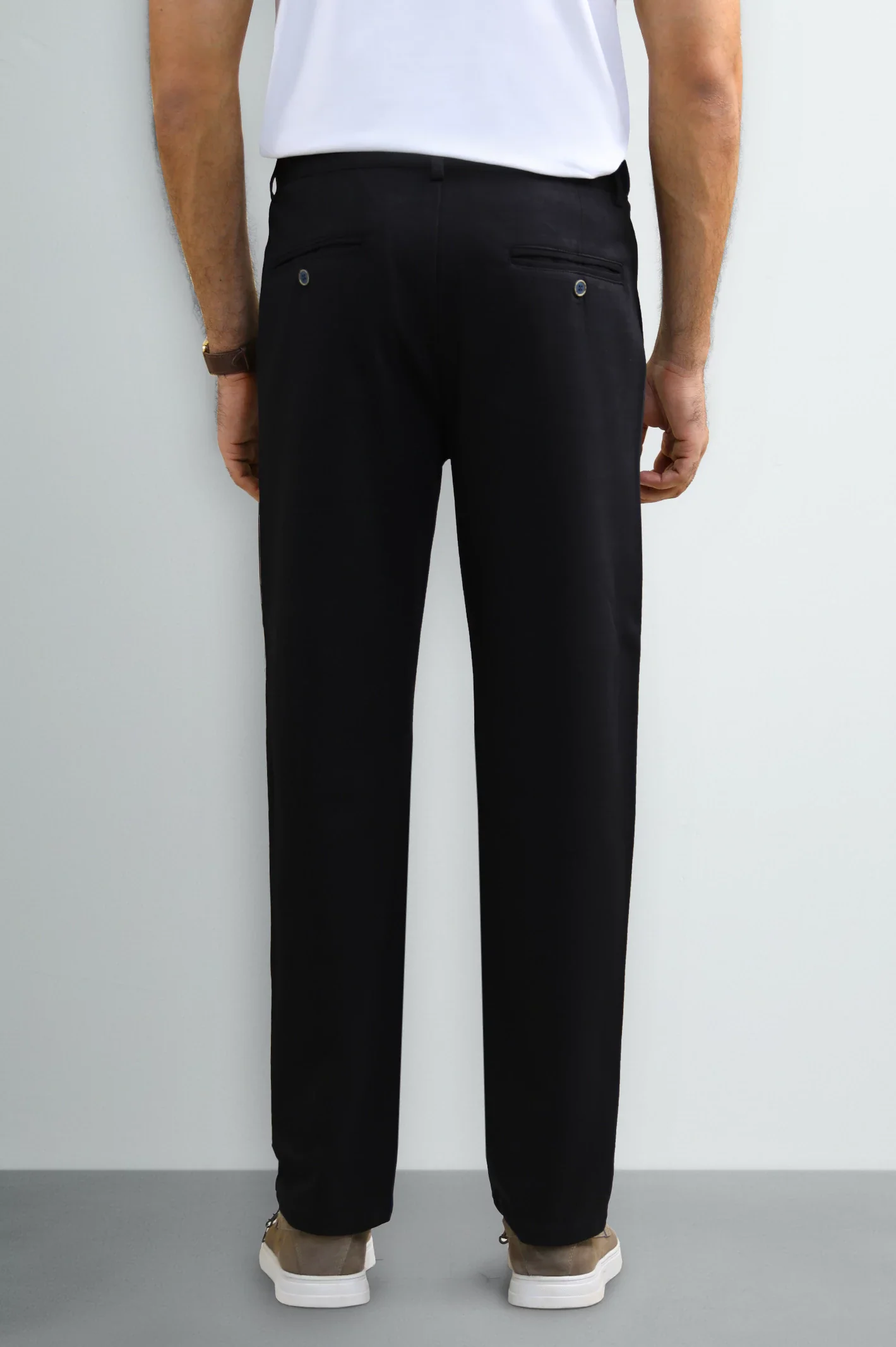 Black Smart Fit Casual Trouser - Image 3