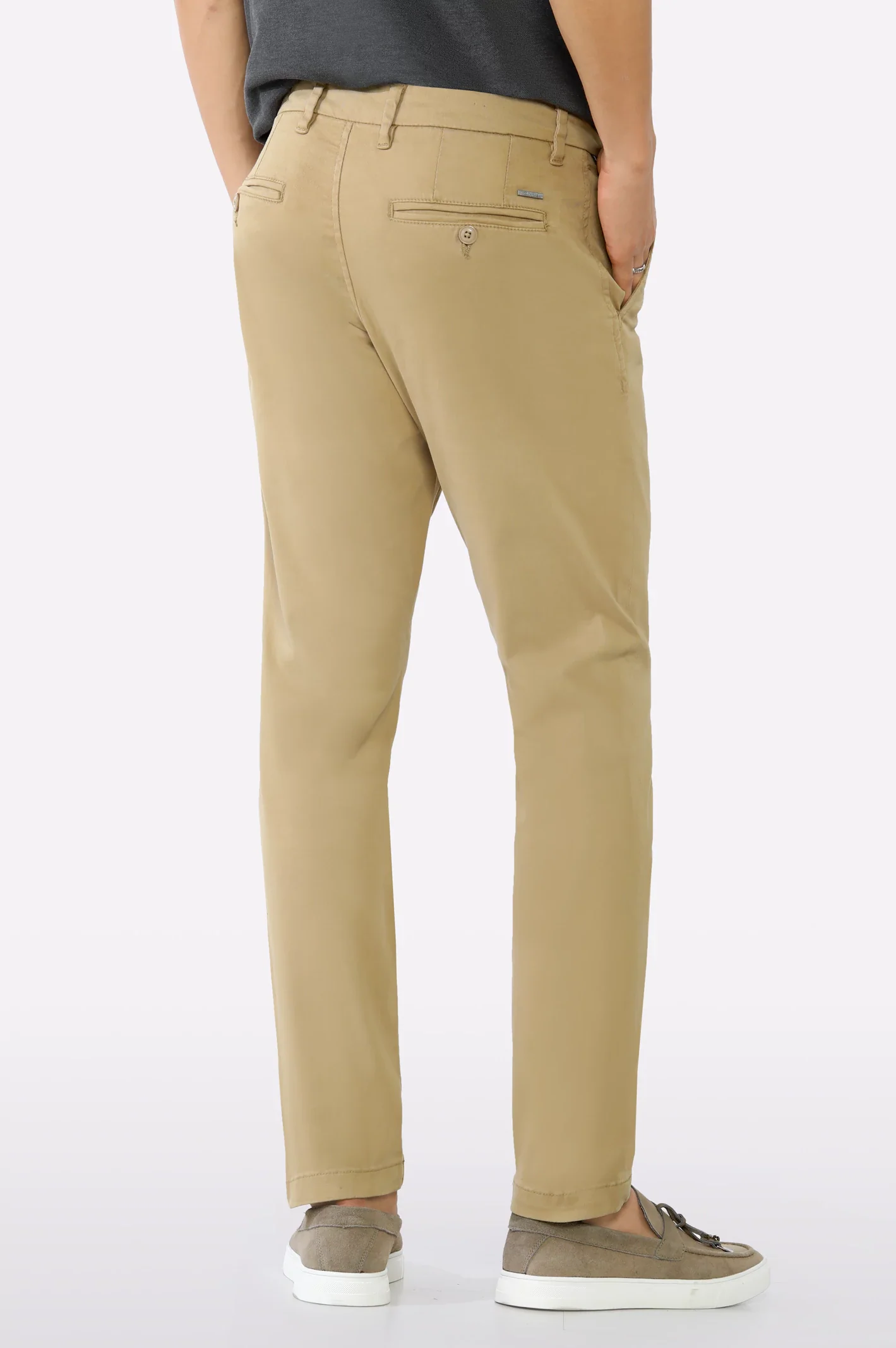 Khaki Smart Fit Cotton Chino - Image 3