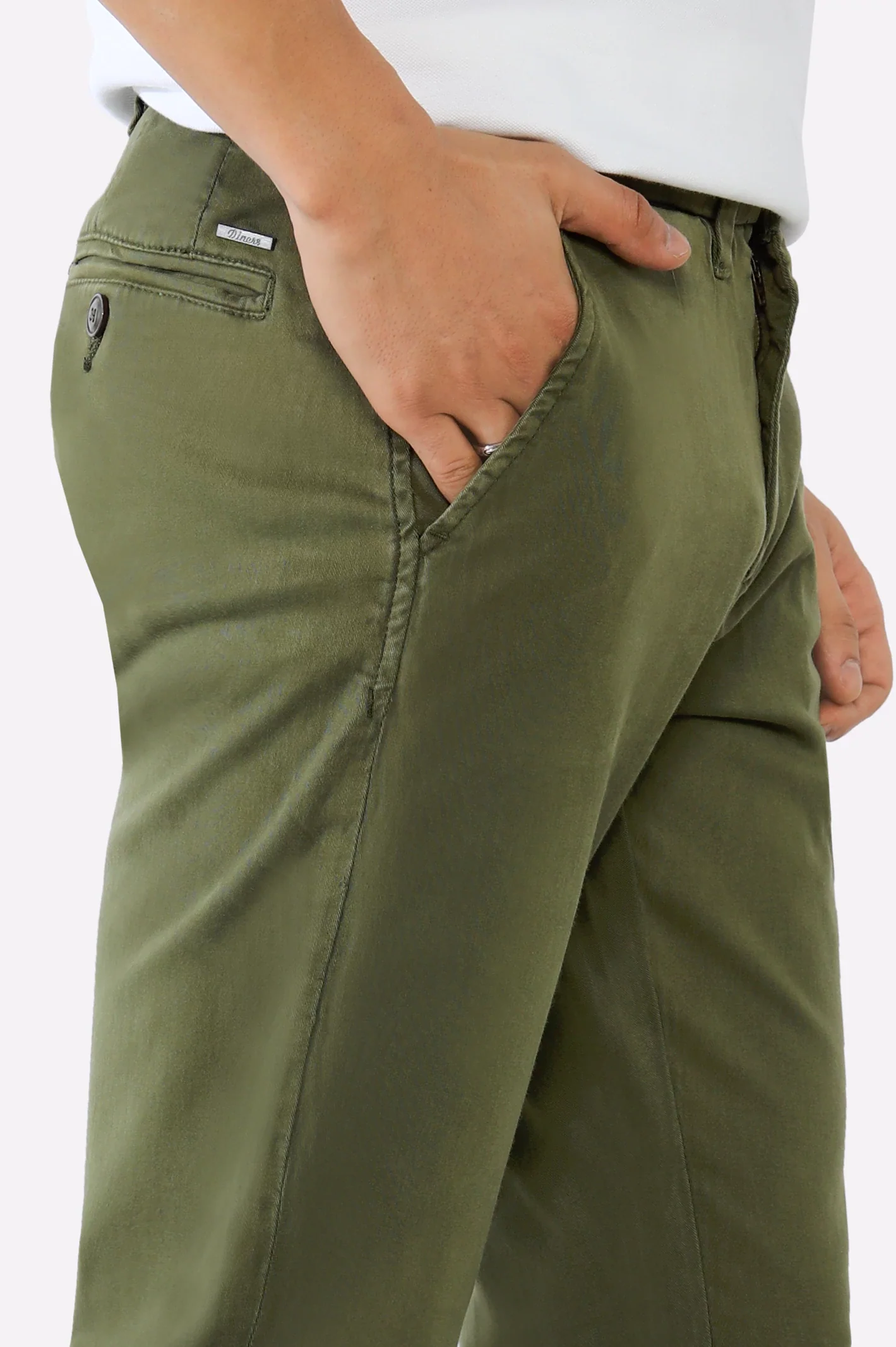 Olive Smart Fit Cotton Chino - Image 2