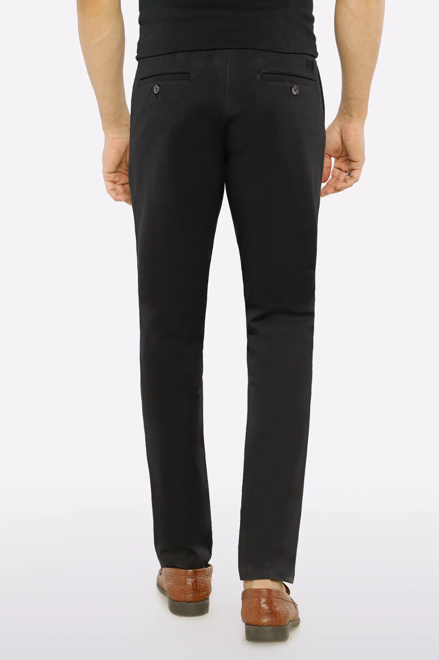 Black Smart Fit Cotton Chino - Image 3