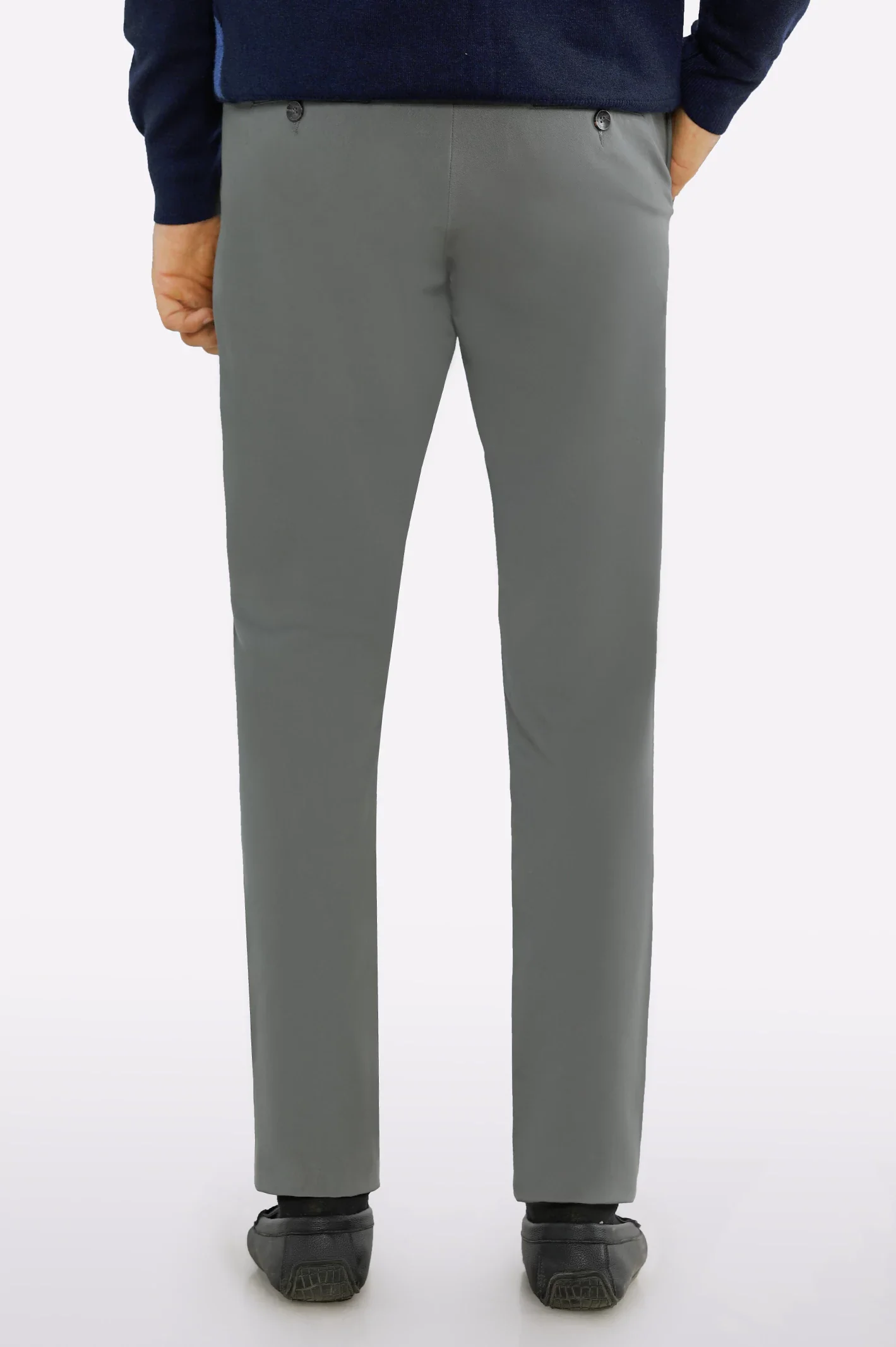 Grey Smart Fit Cotton Chino - Image 3