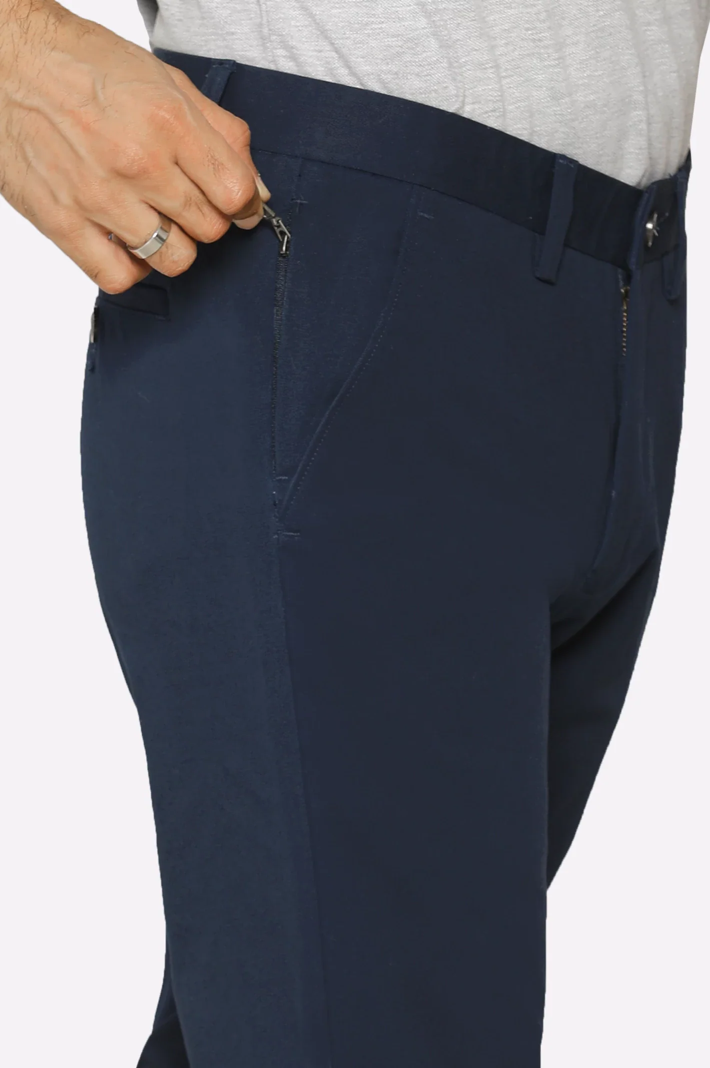 Navy Blue Smart Fit Cotton Chino - Image 2